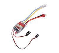 Dilwe RC Brushed Motor ESC, 60A Electronic Speed Controller with T Plug, for 540 550 380 370 RC Car Boat