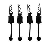 Dilwe RC Car Body Clips Pins Set Durable Universal Accessories for 1/10 RC Car Shell Easy Install Disassemble for Enthusiasts Iron Plastic for Axial D90 Redcat Gen8 (Black)