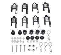 Dilwe RC Car Shell Column, RC Car Tool Kit, 8Pcs Adjustable Magnet Body Post Mounts with Fixed Clamps and Washers, Suitable for 1/8 1/10 Crawler Model