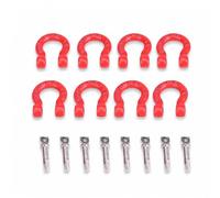 Dilwe RC Car Trailer Buckle, 8 Pcs Metal Tow Shackle Rescue Lock Catch for RC Climbing Crawler Car Accessory Parts