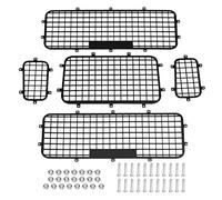 Dilwe RC Car Window Protection Nets, 5 Pcs Metal RC Window Protection Net for TRAXXAS 1/10 Scale RC Crawler Car Remote Control Parts Accessories