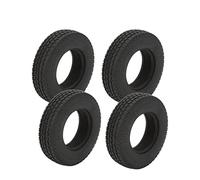 Dilwe RC Front and Rear Tyres, 4pcs 22mm Width RC Front and Rear Rubber Tyres Wheel Tires Model Car Accessories for 1/14 Trailer Upgrade Parts Model Toys