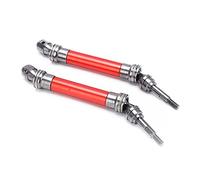 Dilwe RC Front Drive Shaft, Detachable Steel CVD Front Drive Shaft Assembly for Slash 1/10 RC Car (Red)