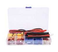 Dilwe RC Lithium Battery Repair Kit, T Plug XT60 Male Female Connector Adapters with 14AWG Silicone Wire and Heat Shrink Tubes for RC ESC Lipo Battery Motor