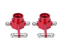 Dilwe RC Steering Cup, RC Car 2Pcs Red Aluminum Alloy Front/Rear Steering Cup for K969 K979 K989 K999 1/28 Model Upgrade (Front)