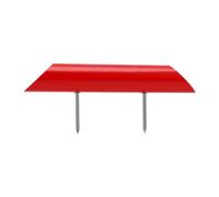 Dilwe Red Tee Marker with Metal Spikes, 50mm Plastic Tee Box Marker for Lawn Sand and Practice Range