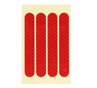Dilwe Reflective Stickers for G30 Wheel Covers, Durable Night Safety Enhancement Tape for Electric Scooter Accessories (Red)