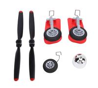 Dilwe Replacement Landing Gear Propeller Fairing, RC Plane Landing Gear with Wheels for XK A300, Easy to Install with Durable Plastic Metal Construction