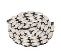 Dilwe Single Speed Chain, Minimal Noise Seamless Ride, Fixed Gear Chain, 100 Links Olive Shape Buckle for Retro Riders City Biking