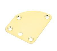 Dilwe ST Electric Guitar Neck Plate Replacement, Durable Aluminum Alloy Neck Plate Kit for Deluxe Style DIY Guitars, Lightweight and Portable for Enthusiasts, Gold/Silver/Black (Gold)