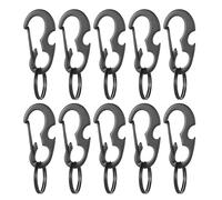 Dilwe Stainless Steel D Loop Bottle Opener, Compact Keychain with Locking Buckle for Outdoor Gear Pet Leashes and Daily Essentials (10PCS)