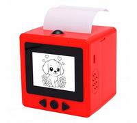 Dilwe Sticker Maker Machine, 2.4 Inch Display Screen Portable Mini AI Voice Printer Bluetooth WiFi with 6 Art Styles for Children DIY Graffiti Notes Crafts Travel Journals