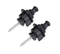 Dilwe Strap Locks for Guitar, 2Pcs Secure Strap Buttons, Universal Fit Electric/Acoustic/Bass Guitar (Black)