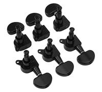 Dilwe Strings Tuning Pegs, 6 Chrome Plated Locking Guitar Tuners for Steel Strings, with Screws Sockets Washers for Electric Acoustic Guitars
