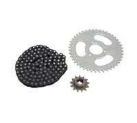 Dilwe T8F Chain Sprocket Kit, T8F 13T Front Sprocket 44T Rear 116 Links Drive Chain, with High Toughness Steel Construction, for ATV Mini Bike Motorcycles