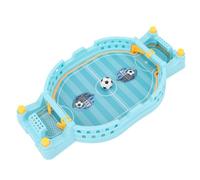 Dilwe Table Football Game, Mini Soccer Shootout Game Set for 2 Players with Smooth Slider Scoring Bar and Simulated Soccer Field Design, Fun Interactive Indoor Sports Board for (Blue)