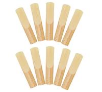 Dilwe Tenor Saxophone Reeds, Musical Instrument Accessories Performance Accessories for Beginners, Wood Color, 10pcs/set Musical Instrument