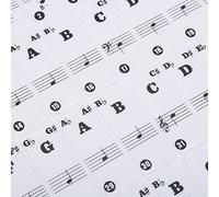 Dilwe Transparent Piano Keyboard Sticker for 61/88 Key Electronic Pianos | Removable PVC, Color-coded for Beginner Learning, Easy to Apply with Instructions