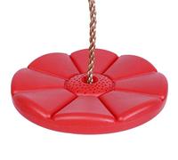 Dilwe Tree Swing for Kids Outdoor Disc Rope Swing for Children Playground Set with Adjustable Buckles Anti Skid Design 3 Colors (Red Petals)