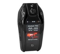 Dilwe Universal LCD Screen Smart Key Aluminum Alloy Remote Key 2.0in Touch Display 750mAh Keyless Entry Lock Unlock Trunk Control for Start Stop Engine Button Cars (Black)