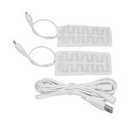 Dilwe USB Heating Film, 2Pcs Electric Heating Pad 3.5x1.8in with Machine Washable Design, for Gloves Socks Shoes Cold Weather