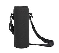 Dilwe VGEBY 1000ml Water Bottle Insulator Sleeve, Neoprene Carrier Pouch with Adjustable Strap for Gym Cycling Hiking(Black)