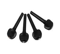 Dilwe Violin Tuning Pegs, Ebony Wood, 4 Piece Set with Endpin for 4/4 Size Violin