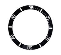 Dilwe Watch Bezel Insert, Replacement Part for 37.5mm Sports Watches, Lightweight Plastic Dial Loop Accessory in Black