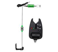 Dilwe Wireless Fishing Bite Alarm Set with Swing Indicator for Night | Receiver for Audible Visual Alerts, Durable ABS Metal Build, Adjustable Weight for False Alarm Prevention, Compatible with