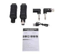 Dilwe Wireless Microphone Transmitter Receiver Dynamic Condenser Mic Rechargeable XLR Adapter for Electric Guitar Music Performance (1 for 1)
