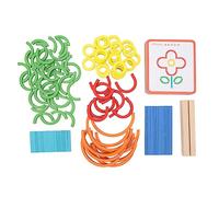 Dilwe Wooden Geoboard Puzzle Board, Kids Toy, 2D Learning Board, Color Matching Cognition Toy, Safe Play Experience for and Kids, Best for Wooden Lovers