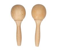 Dilwe Wooden Maracas for Kids 5.9 Inches - Solid Beech Material, Hand Rumba Shaker Rattles, Percussion Instrument