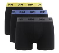 Dim Boxer Men's Mix and Colours x3 Black Belt Yellow/Blue/Grey XL
