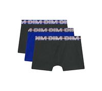 DIM Boy's Ecodim Stretch Cotton x3 Boxer, Blue/Black/Black, 8 Years