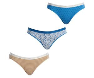 DIM Culotte Femme Les Pockets Coton x3 | Lot de Slips Multicolores | Confort Coton & Élasthanne | Ceinture Douce | Style Quotidien