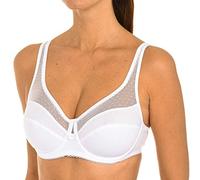 DIM Women's Generous Underwire Organic Cotton x1 Bra, White, 34C