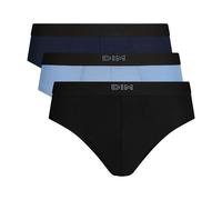 DIM Homme - Slip Pur Confort x3 | Coton Stretch | Maintien Quotidien | Ceinture Contrastée | Confort Moderne et Respirant