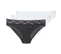 DIM Knickers/panties COTON FEMININE X3 in Black FR 48 / 50