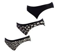 Dim Women's Les Pockets Coton Confortable X3 Panties, Black Bold Pack, M (Pack of 3)