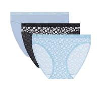 DIM Les Pockets Comfortable Cotton x3 Briefs, Sunday Bloomer Pack, 3 Women's