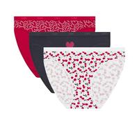 DIM Les Pockets Comfortable Cotton x3 Panties, Lot Cheri, 3 Women's