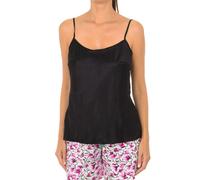 Dim Lovable L07WV WoMens thin strap satin T-shirt - Black - Size X-Large