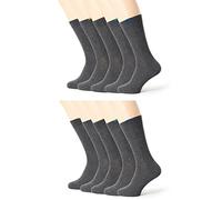 DIM Men's Ecodim Reinforced Heel x10 Socks, Medium Gray, 43-46