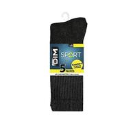 DIM Men - Ecodim Sport Socks x5 | Breathable Cotton Socks | Durable & Comfortable | Ideal for Training Black 39-42