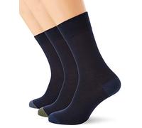 DIM Men - Mix & Match Cotton Socks x3 | Comfort and Breathability | Discreet Two-tone Style Trio Bleu Marine 43-46