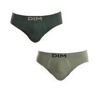 DIM Men - Seamless Micro Briefs x2 | Seamless Stretch Microfibre | Perfect Fit | Maximum Comfort Jade green/Jungle green XL