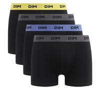 Dim Men's Boxer Mix and Colours Cotton Stretch x4 Black Belt Yellow/Blue/Grey S