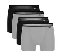 DIM Men's Boxer Set of 4 | Ecodim Cotton Stretch | Durable Comfort and Optimal Fit | Classic Waistband Black/Grey L