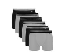 DIM Men's Boxer Set of 6 | Ecodim Cotton Stretch | Durable Comfort and Optimal Fit | Classic Waistband Black/Grey/Black/Grey 3XL