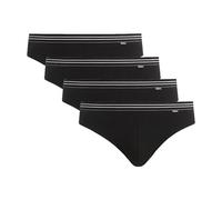 DIM Men's Ecodim Cotton Stretch x4 Brief, Black, S